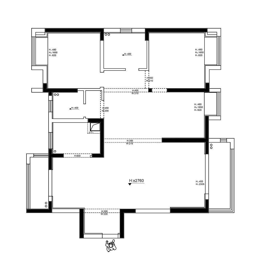 中建鉑公館139平現(xiàn)代風格裝修效果圖