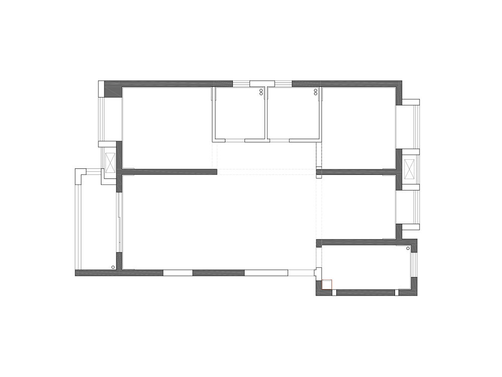 中建鉑公館123平法式風(fēng)格裝修效果圖